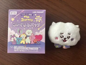 BT21 인형 배지 & JIN 스티커 세트