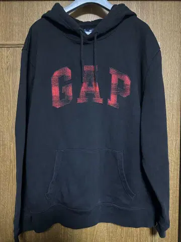 [XL] GAP 블랙 후드 부착 후드티