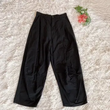 setto 린넨 팬츠 린넨 와이드 팬츠 블랙 릴랙스 xs