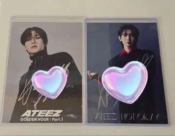 ATEEZ 여상 사인 포함 카드 2매 세트