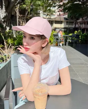 시이쨩 캡 시이쨩 핑크 골드 금장 장식 성인
