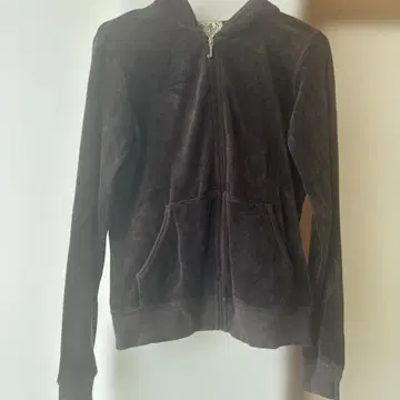JUICY COUTURE 다크 브라운 후드티 L