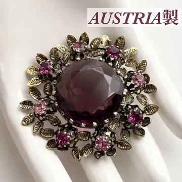 AUSTRIA 빈티지 브로치 퍼플