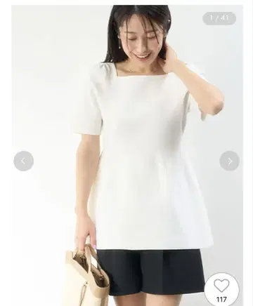 CELFORD 스퀘어넥 반팔 니트탑 36