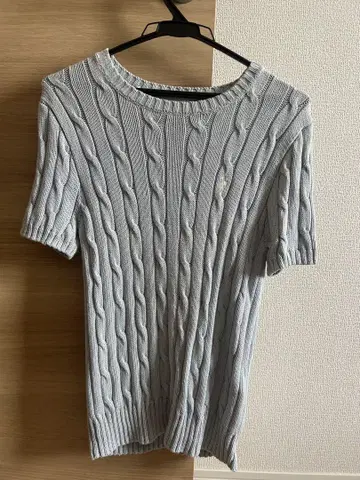 Polo Ralph Lauren M 케이블 짜임 반팔 니트