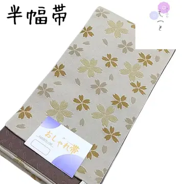 49 엣또 반폭 오비 벚꽃 그레이 x 그린