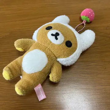 리락쿠마 코리락쿠마 볼체인 딸기 토끼 봉제인형 마스코트