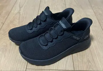 새상품급 SKECHERS 슬립인스 블랙 메쉬 스니커즈