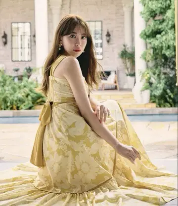 HLT Mallorca Back Ribbon Floral Dress