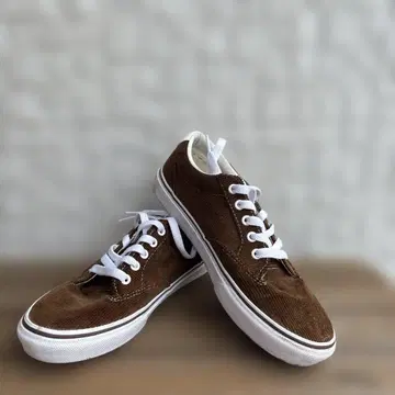 VANS OFF THE WALL 코듀로이 스니커즈 브라운 26cm