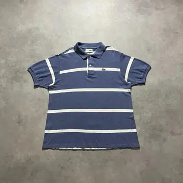 80년대 빈티지 프랑스제 LACOSTE 보더 피케 셔츠 구제 의류
