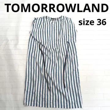 233 TOMORROWLAND 스트라이프 슬리브리스 원피스 36