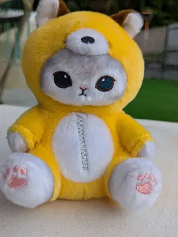 모프 샌드 키츠네냥 포테타마 봉제 인형 그레이 18cm 새상품급