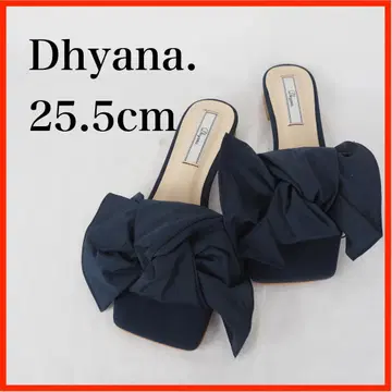 Dhyana 리본 포함 플랫 샌들 25.5cm 네이비 O4329