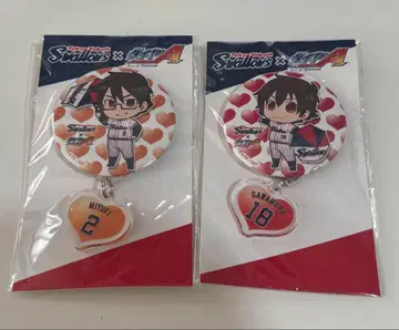 야쿠르트 스왈로즈 x 다이아몬드 A 흔들흔들 캔뱃지 미유키 사와무라