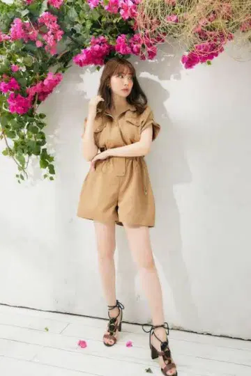 herlipto Oxford Romper 네이비 S