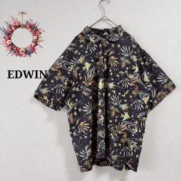EDWIN 에드윈 알로하 셔츠 올 패턴 넉넉한 카리유시 웨어 M