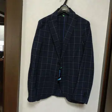 COOLMAX 네이비 체크 자켓, 베네통, 새상품
