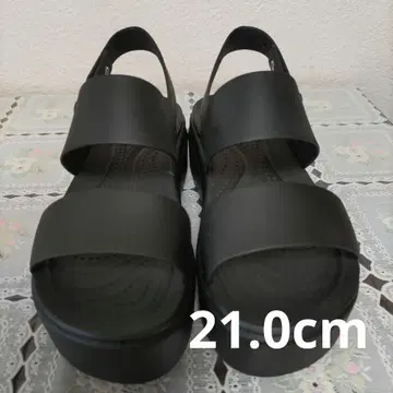 Crocs 블랙 스포츠 샌들 21.0cm