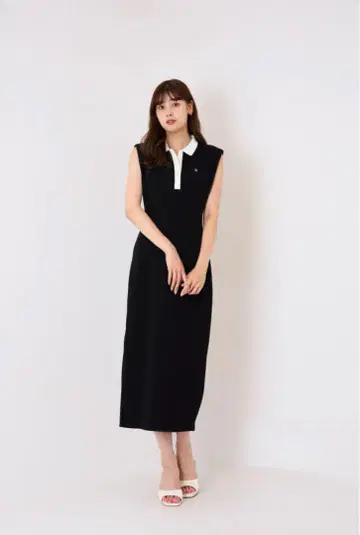 herlipto French Sleeve Polo Long Dress