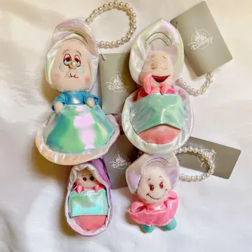 디즈니 스토어 영 오이스터 봉제 인형 키링 4세트
