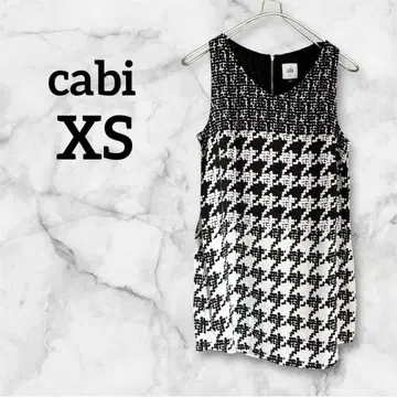 cabi [ XS ] 슬리브리스 튜닉 하운드투스 체크 패턴