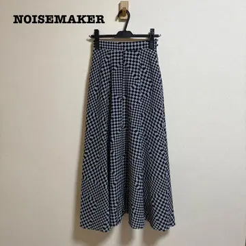 새상품급 NOISE MAKER 플래그 체크 플레어 스커트