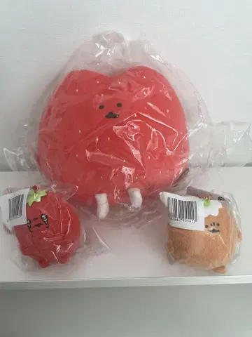 [새상품 세트] 나가노의 딸기 봉제 인형 복권 C상 D상 3점 세트