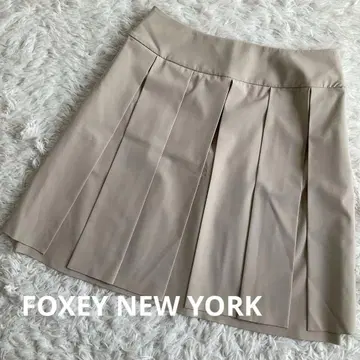새상품급 FOXEY NEW YORK 폭시 스커트 박스 플리츠 42
