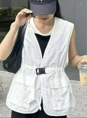 CIAOPANIC TYPY 나일론 허리 벨트 베스트 화이트
