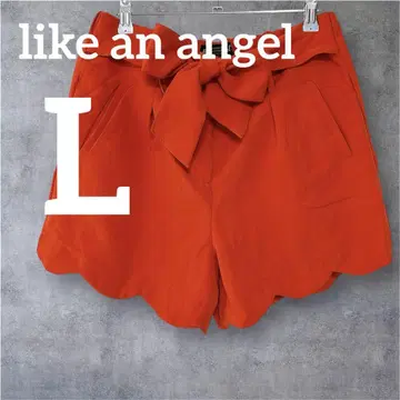 새상품급 like an angel [ L ] 리본 포함 오렌지 숏팬츠