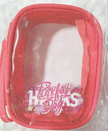 영건 가챠 호크스 핑크풀데이 봉제 인형 파우치