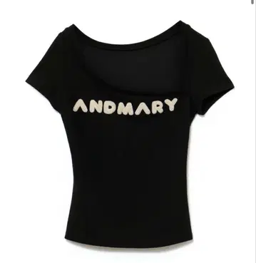 당일 발송 블랙 Mary logo tops andmary