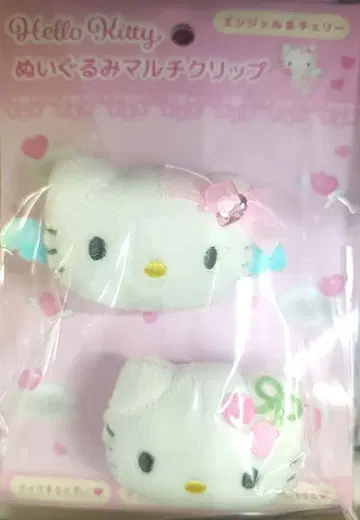새상품 헬로키티 봉제 인형 멀티 클립 엔젤 & 체리