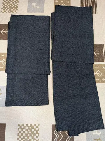 남성용 기모노 앙상블 (헤코오비 실크 조임과 하오리 끈 포함)