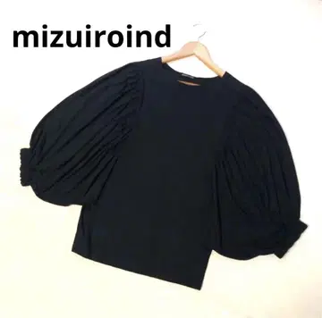 미즈이로인드 mizuiroind 블랙 오버 사이즈 코쿤 풀오버 티셔츠