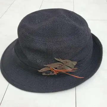 Borsalino 블랙 햇 M 사이즈 깃털 장식 메쉬 소재 봄/여름