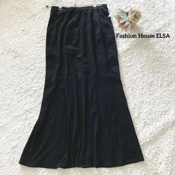 엘사 블랙 롱 스커트 42 빅 사이즈 가을/겨울 ELSA