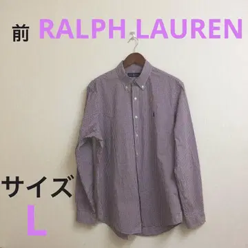Ralph Lauren 체크 무늬 남성용 긴팔 셔츠 사이즈 L