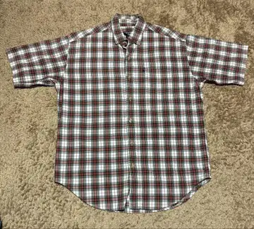 90년대 Ralph Lauren 반팔 체크 셔츠
