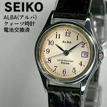 미사용품 SEIKO 세이코 ALBA 풀 숫자 다이얼 쿼츠 시계
