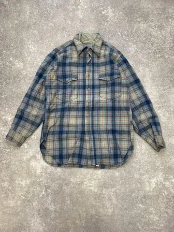 70s PENDLETON 펜들턴 울 셔츠 blue