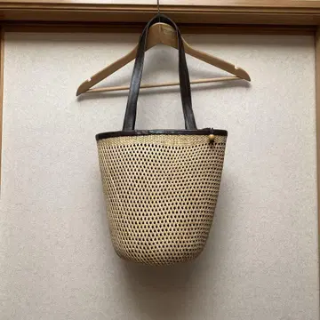 TOPKAPI 탑카피 바스켓 소재와 가죽 토트백 카고바