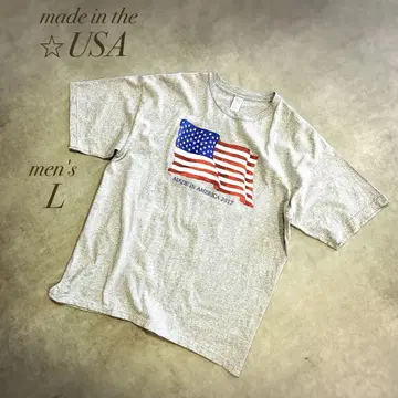 미국 국기 티셔츠 US 구제 빈티지 남성용 L