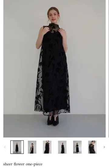 [미사용 새상품] Acka sheer flower one-piece