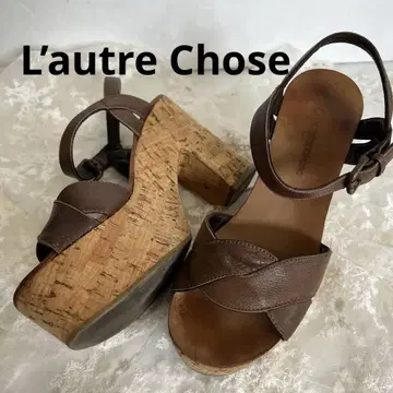 L'AUTRE CHOSE 로 쇼즈 브라운 샌들 이탈리아제