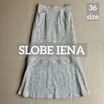 SLOBE IENA 뉴앙스 도트 롱 스커트 36 플레어 스커트