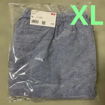 완판템 택 포함 새상품 유니클로 린넨 블렌드 이지 팬츠 XL Blue