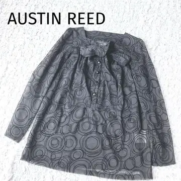 새상품급 AUSTIN REED 오스틴리드 시어 보우타이 블라우스 블랙