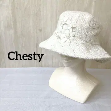 [새상품] Chesty 버킷햇 화이트 Chesty